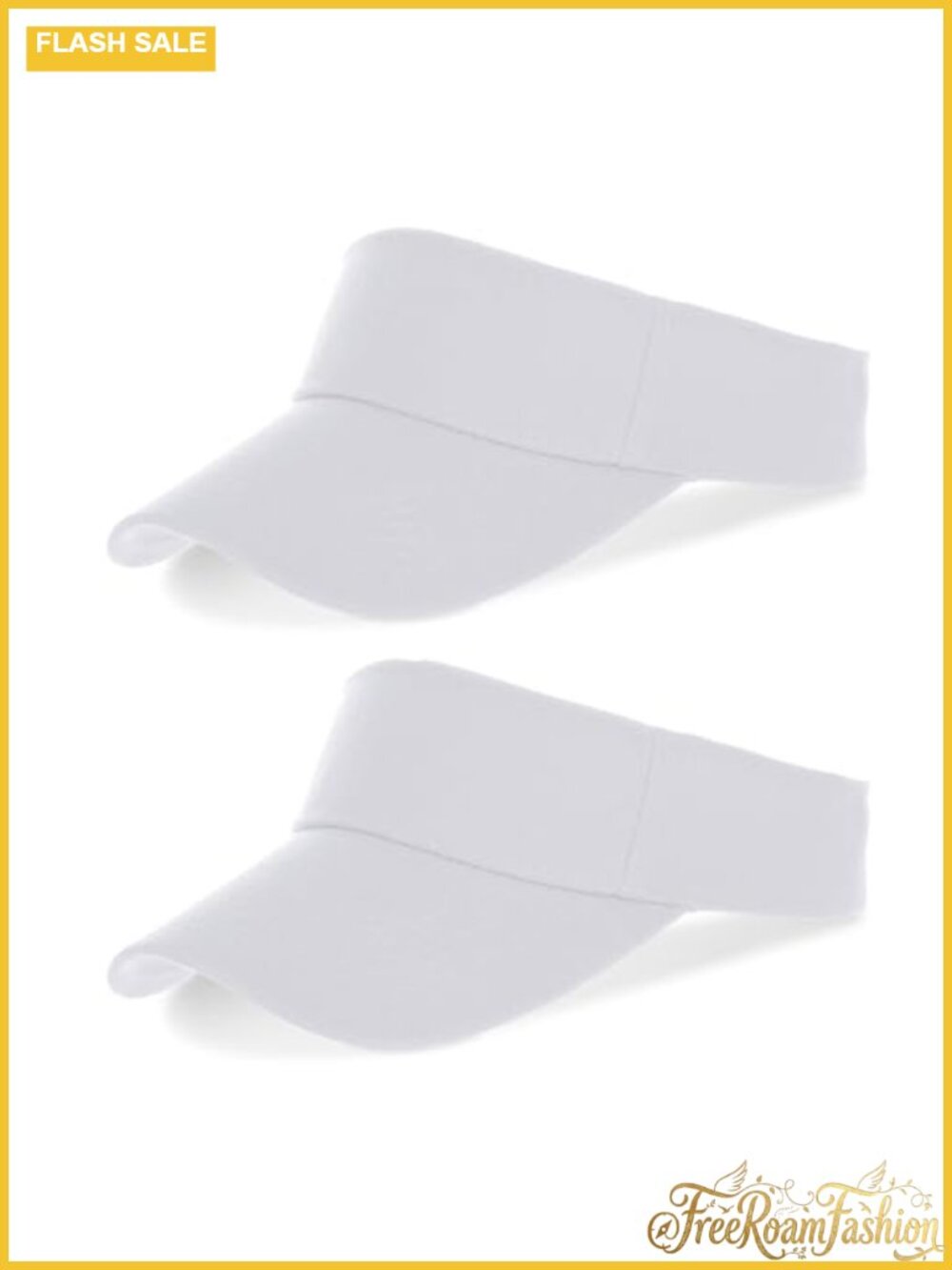 2 Pack Cotton Twill Sports Sun Visors Adjustable UV Protection Golf Tennis Cap